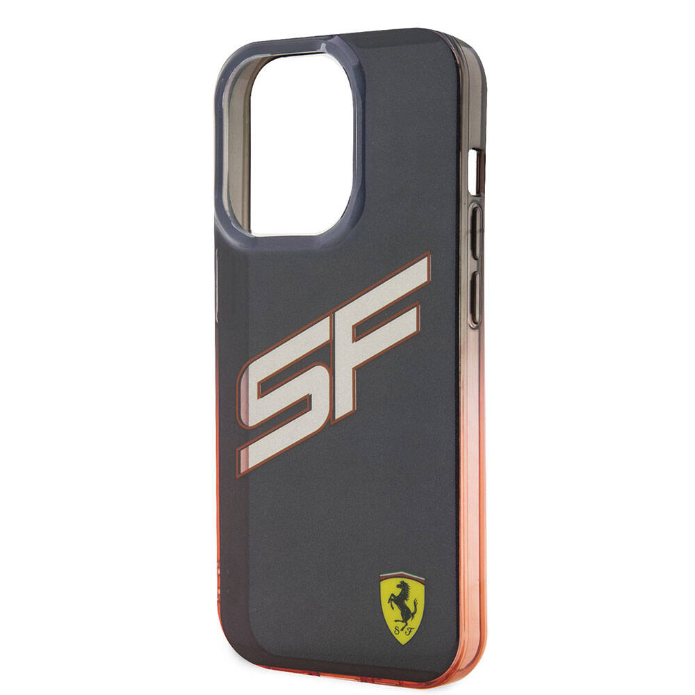 iPhone 15 Pro Kılıf Ferrari Orijinal Lisanslı Transparan SF Yazılı Kenarları Renk Geçişli Kılıf
