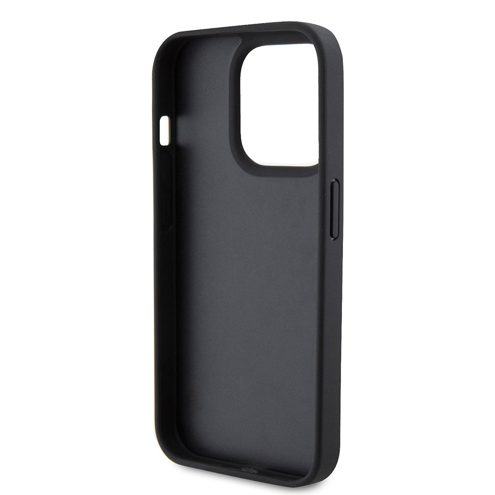 iPhone 15 Pro Kılıf Ferrari orijinal Lisanslı Deri Dikişli Arka Yüzey Metal Logo Tasarımlı Kılıf