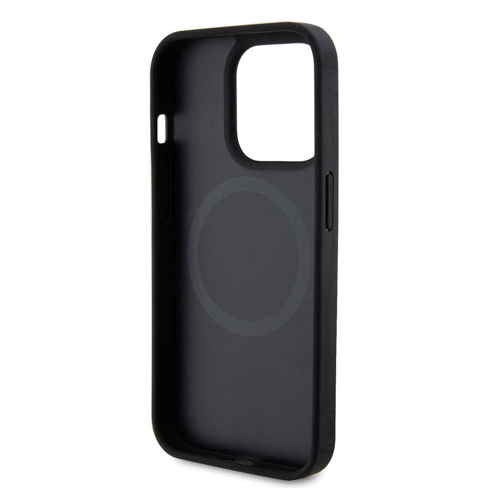 iPhone 15 Pro Kılıf Ferrari orijinal Lisanslı M-safe Şarj Özellikli Metal Logolu PU Karbon Kılıf