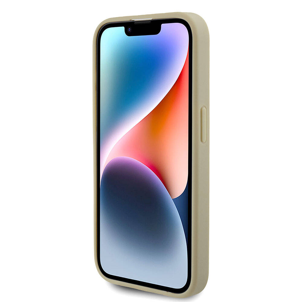 iPhone 15 Pro Kılıf Guess Orijinal Lisanslı 4G Büyük Metal Logolu Glitter Kılıf