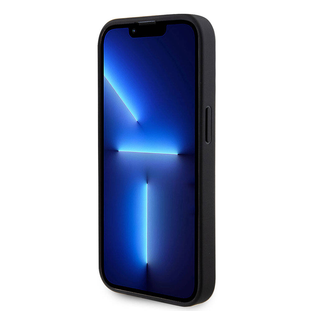 iPhone 15 Pro Kılıf Guess Orijinal Lisanslı Delikli Yazı ve 4G Glitter Büyük Metal Logolu Kılıf