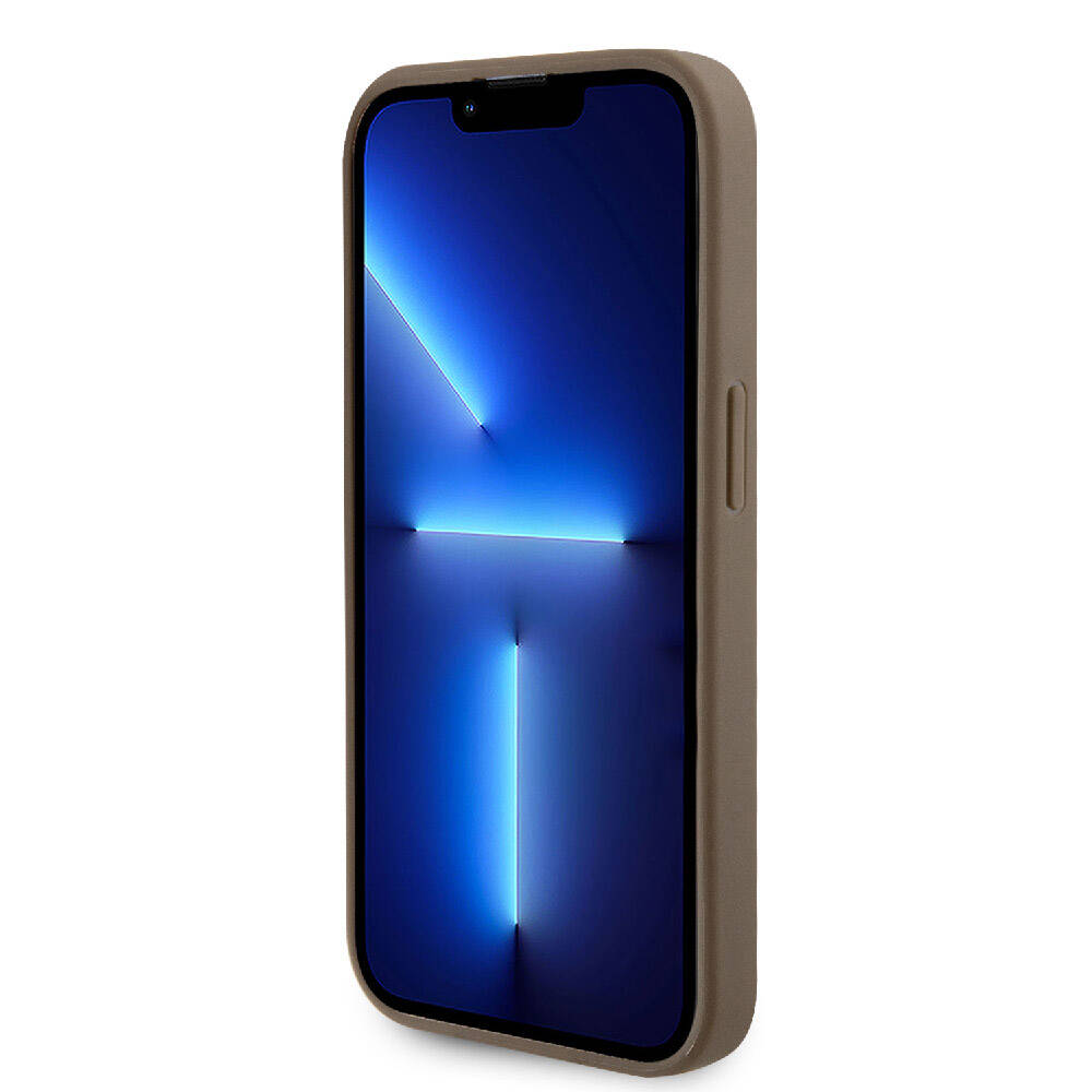 iPhone 15 Pro Kılıf Guess Orijinal Lisanslı Delikli Yazı ve 4G Glitter Büyük Metal Logolu Kılıf