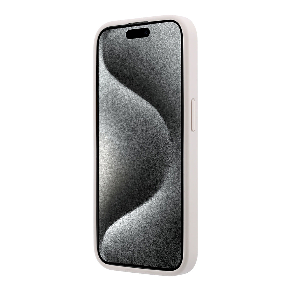 iPhone 15 Pro Kılıf Guess Orijinal Lisanslı M-safe Kabartmalı 4G Desenli Yazı Logolu Kılıf