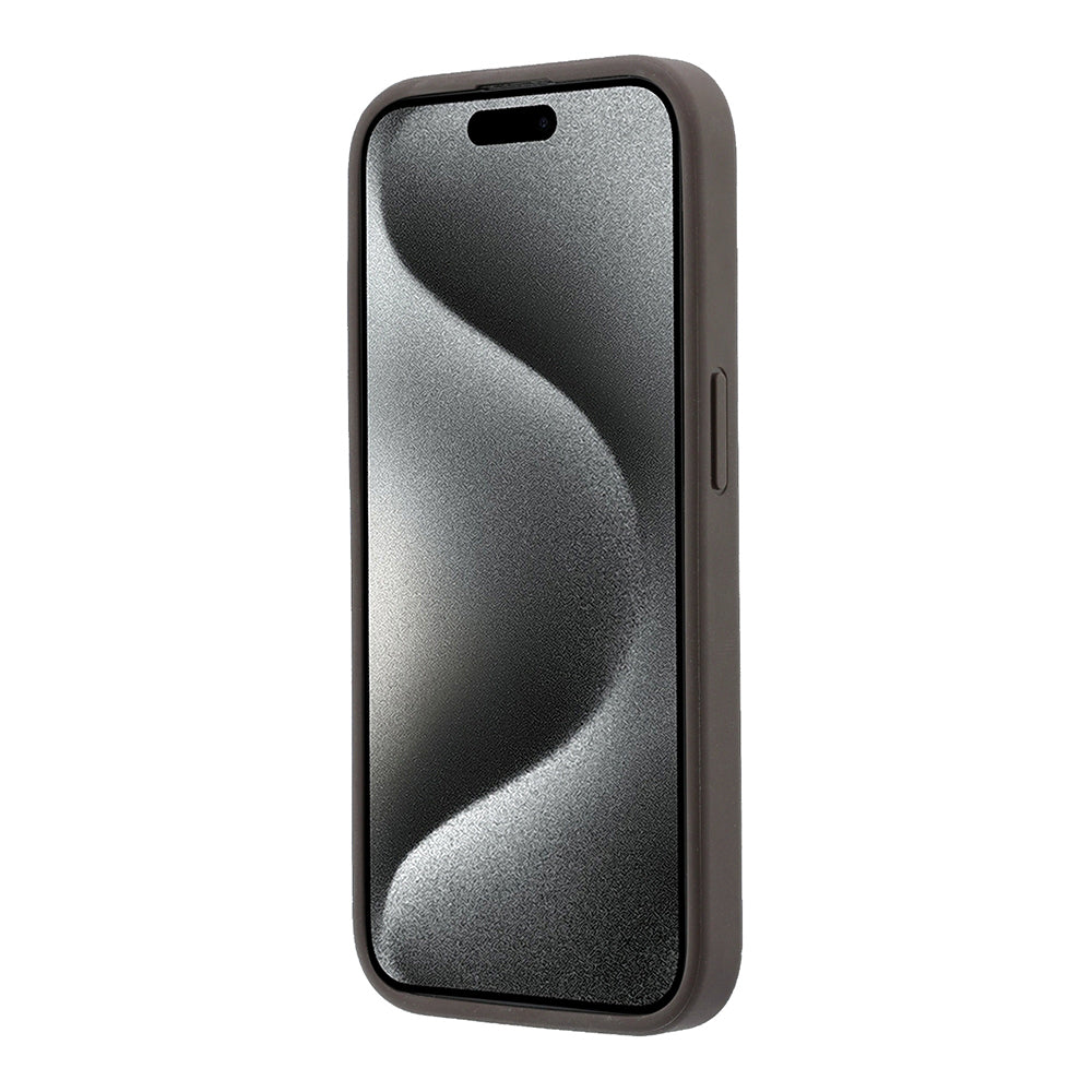 iPhone 15 Pro Kılıf Guess Orijinal Lisanslı M-safe Kabartmalı 4G Desenli Yazı Logolu Kılıf