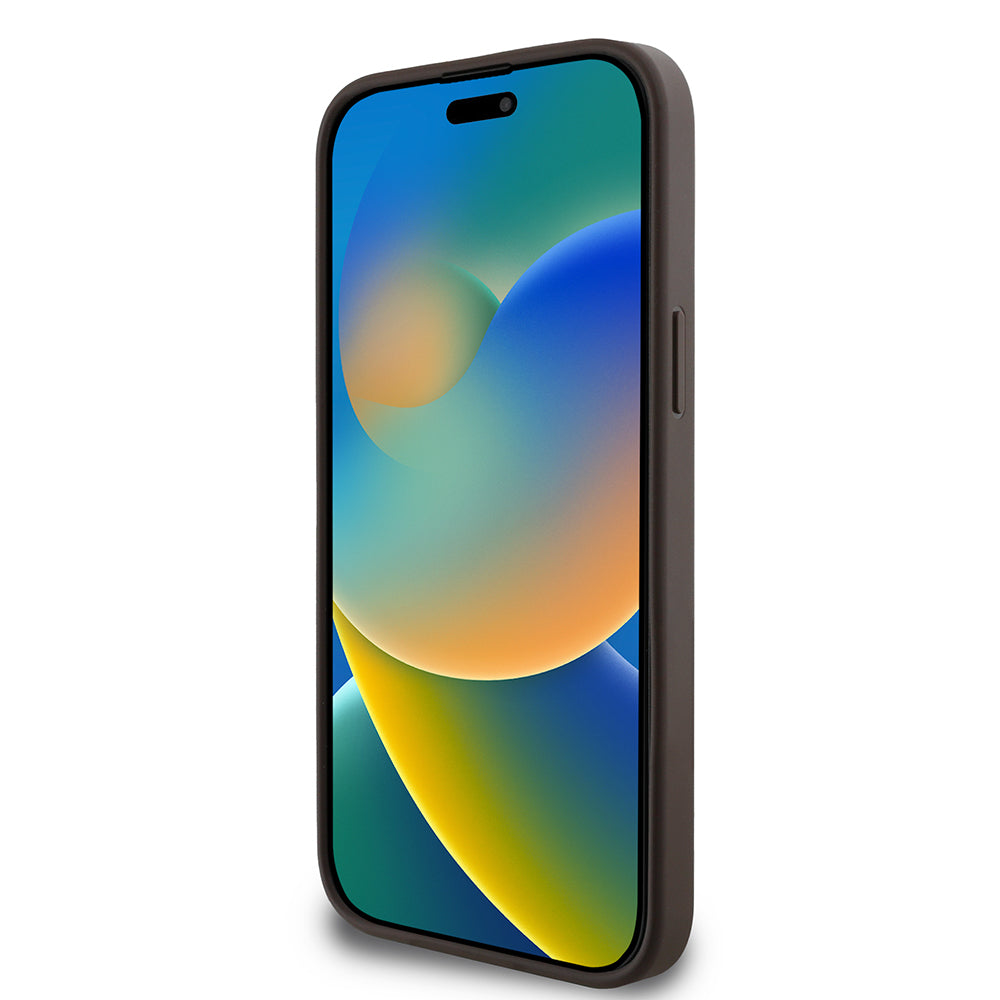 iPhone 15 Pro Kılıf Guess Orijinal Lisanslı M-safe Şarj Özellikli 4G Desen Yazı Logolu Kılıf