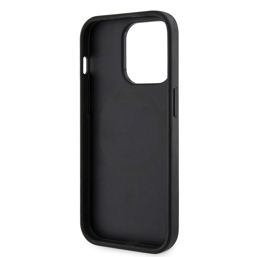iPhone 15 Pro Kılıf Guess Orijinal Lisanslı M-safe Şarj Özellikli 4G Şerit Tasarımlı Printed Kılıf