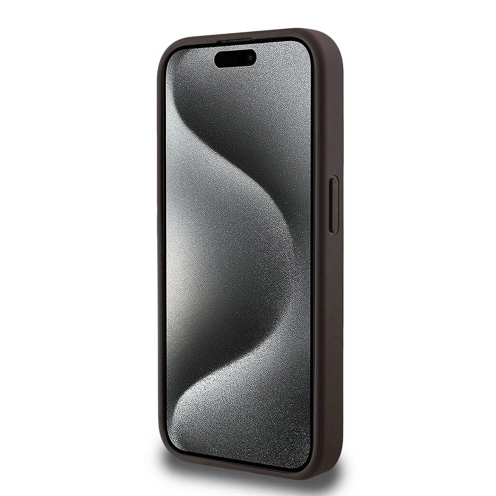 iPhone 15 Pro Kılıf Guess Orijinal Lisanslı M-safe Şarj Özellikli Gül Baskılı 4G Desenli Yazı Logolu Kılıf