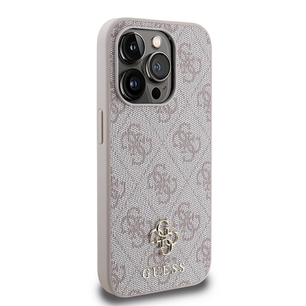iPhone 15 Pro Kılıf Guess Orijinal Lisanslı M-safe Şarj Özellikli Small 4G Classic Kılıf