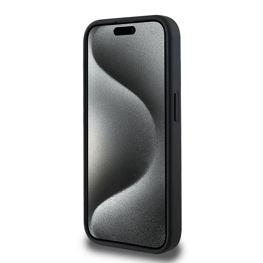 iPhone 15 Pro Kılıf Guess Orijinal Lisanslı M-safe Şarj Özellikli Small 4G Classic Kılıf
