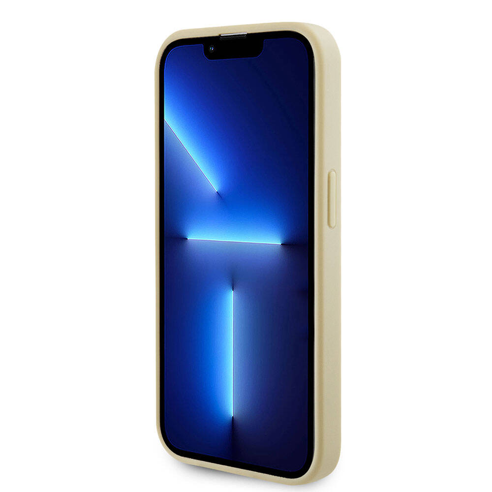 iPhone 15 Pro Kılıf Guess Orijinal Lisanslı M-safe Şarj Özellikli Yazı Logolu Saffiano Kılıf
