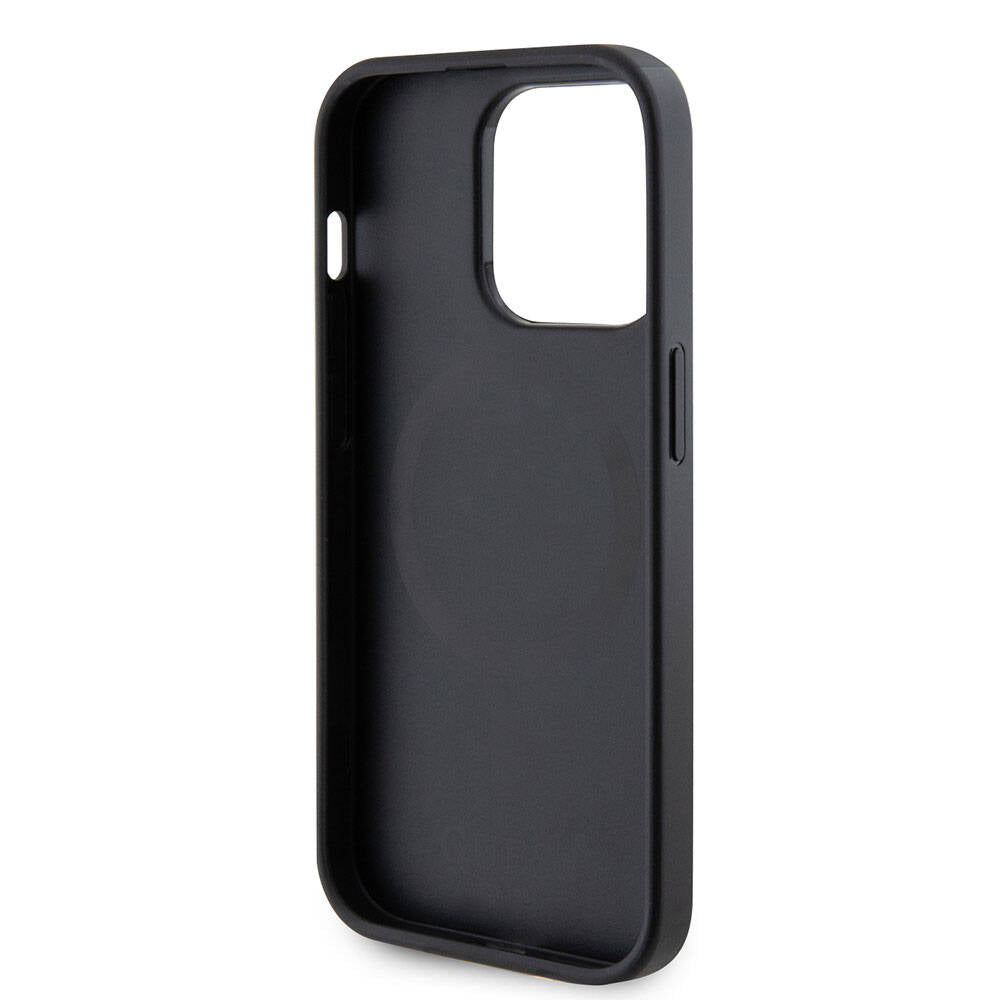 iPhone 15 Pro Kılıf Guess Orijinal Lisanslı M-safe Şarj Özellikli Yazı Logolu Saffiano Kılıf