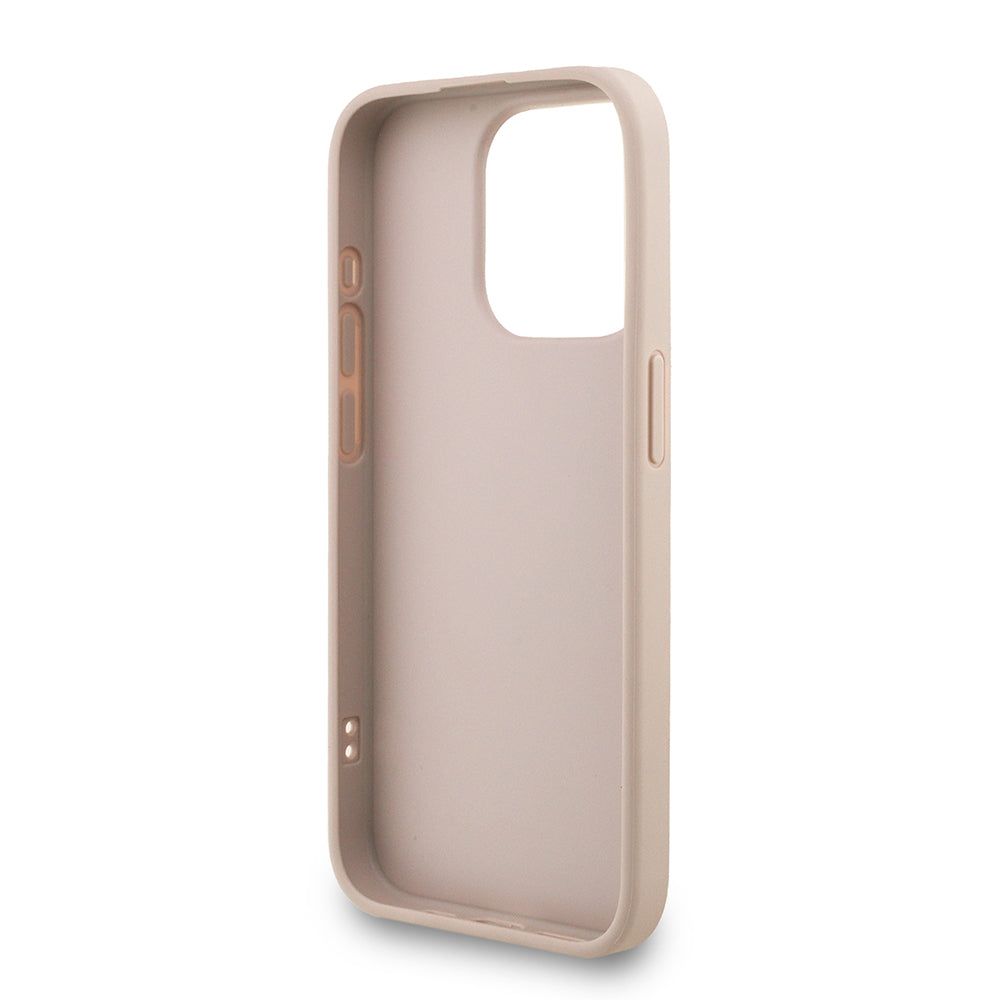 iPhone 15 Pro Kılıf Guess Orijinal Lisanslı PU Deri Bilek Askı İpli Metal Büyük 4G ve Yazı Logolu Kılıf