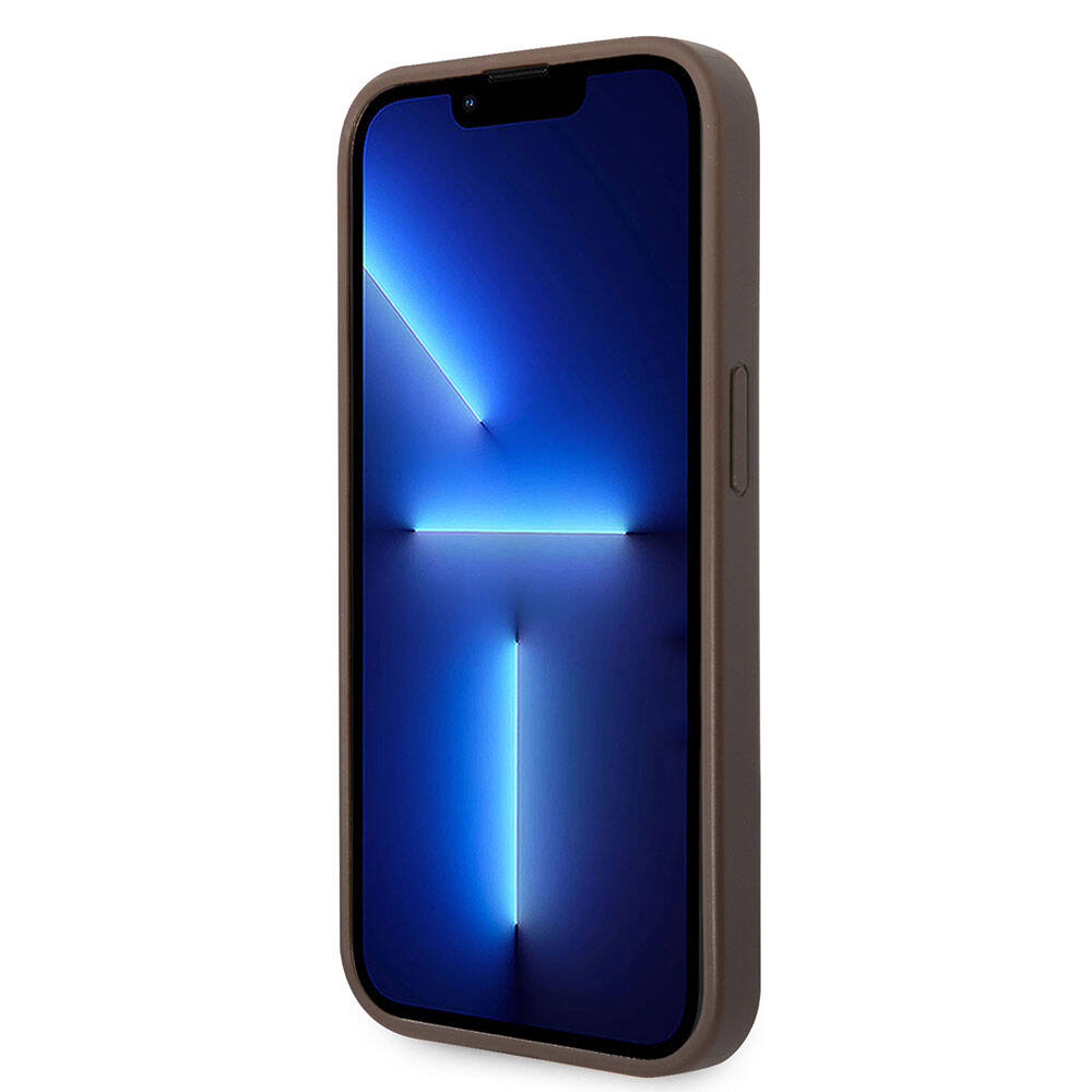 iPhone 15 Pro Kılıf Guess Orijinal Lisanslı PU Deri Yazı ve 4G Metal Logolu Desenli Kılıf