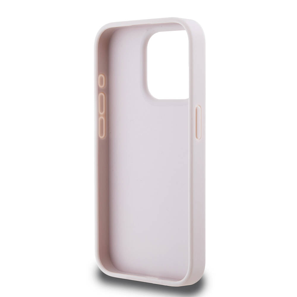 iPhone 15 Pro Kılıf Guess Orijinal Lisanslı PU Deri Yazı ve 4G Metal Logolu Desenli Kılıf
