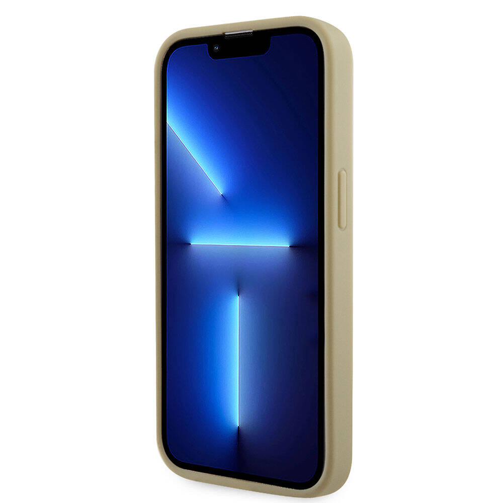 iPhone 15 Pro Kılıf Guess Orijinal Lisanslı Taşlı Arka Yüzey Üçgen Logolu Kılıf