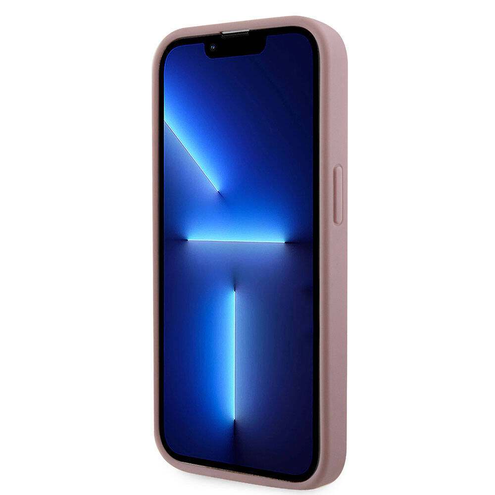 iPhone 15 Pro Kılıf Guess Orijinal Lisanslı Taşlı Arka Yüzey Üçgen Logolu Kılıf