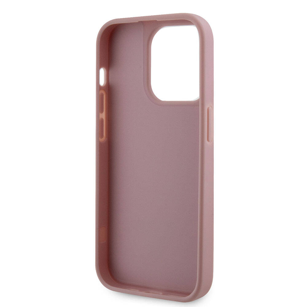 iPhone 15 Pro Kılıf Guess Orijinal Lisanslı Taşlı Arka Yüzey Üçgen Logolu Kılıf