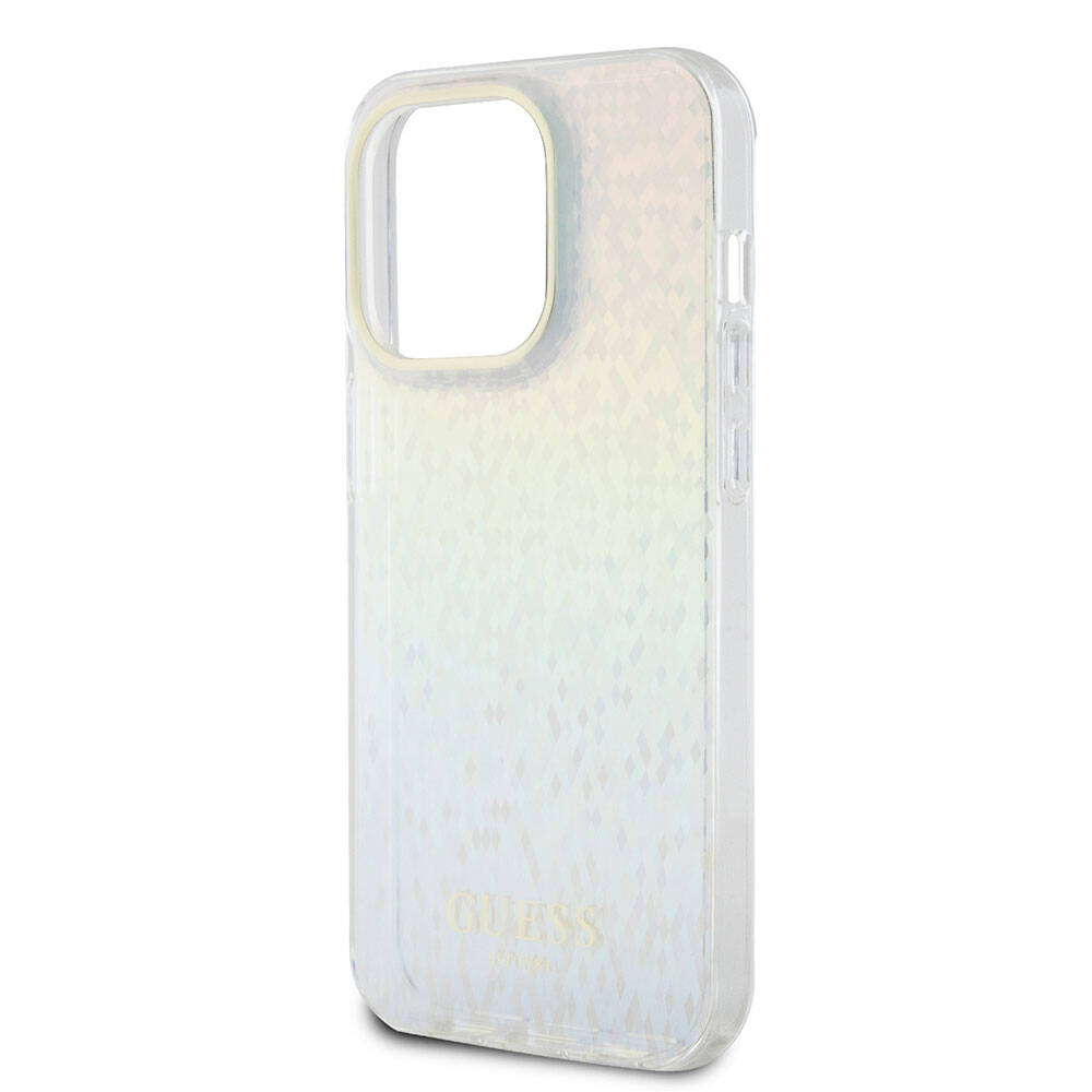 iPhone 15 Pro Kılıf Guess Orijinal Lisanslı Yazı Logolu Mirror Disco Kılıf