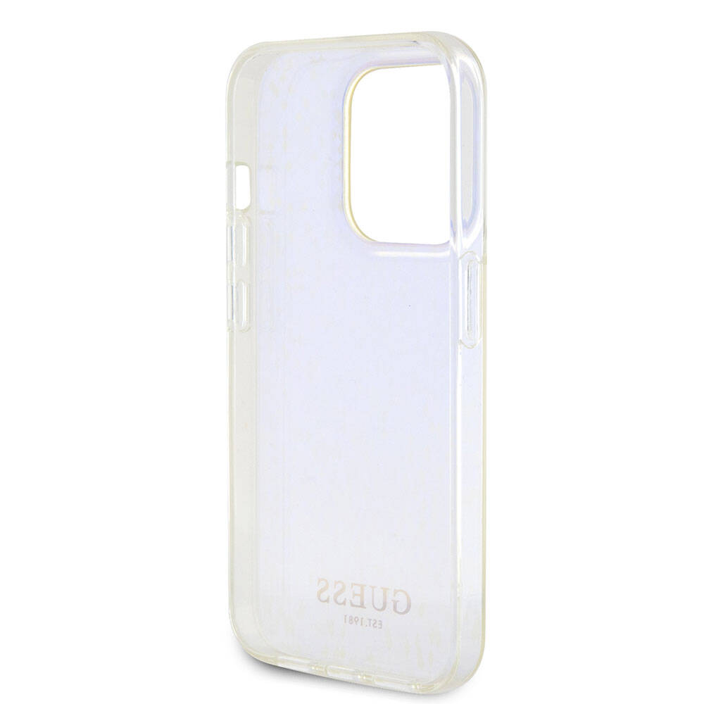 iPhone 15 Pro Kılıf Guess Orijinal Lisanslı Yazı Logolu Mirror Disco Kılıf