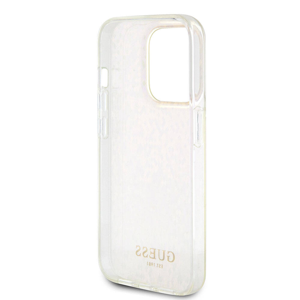 iPhone 15 Pro Kılıf Guess Orijinal Lisanslı Yazı Logolu Mirror Disco Kılıf