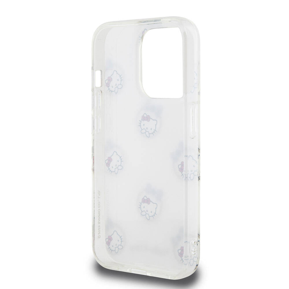 iPhone 15 Pro Kılıf Hello Kitty Orijinal Lisanslı Elektroplating Kaplama Kabarcık Baskılı Kılıf