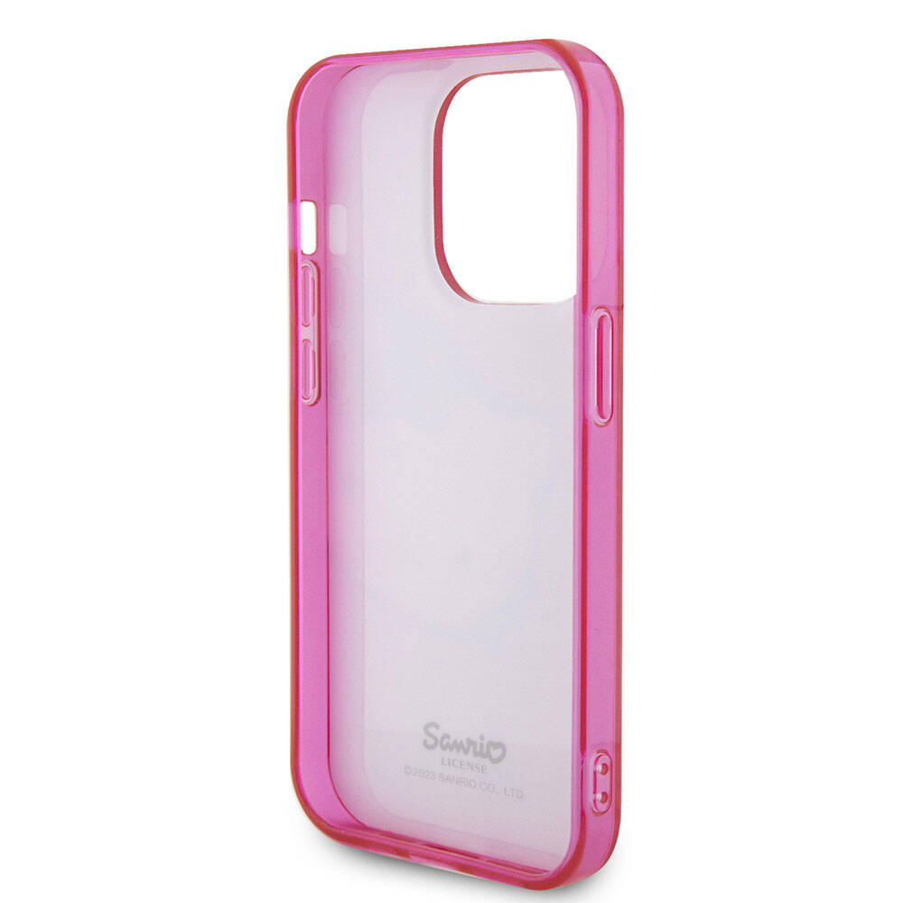 iPhone 15 Pro Kılıf Hello Kitty Orijinal Lisanslı Yazı ve İkonik Logolu Kitty Head Kılıf