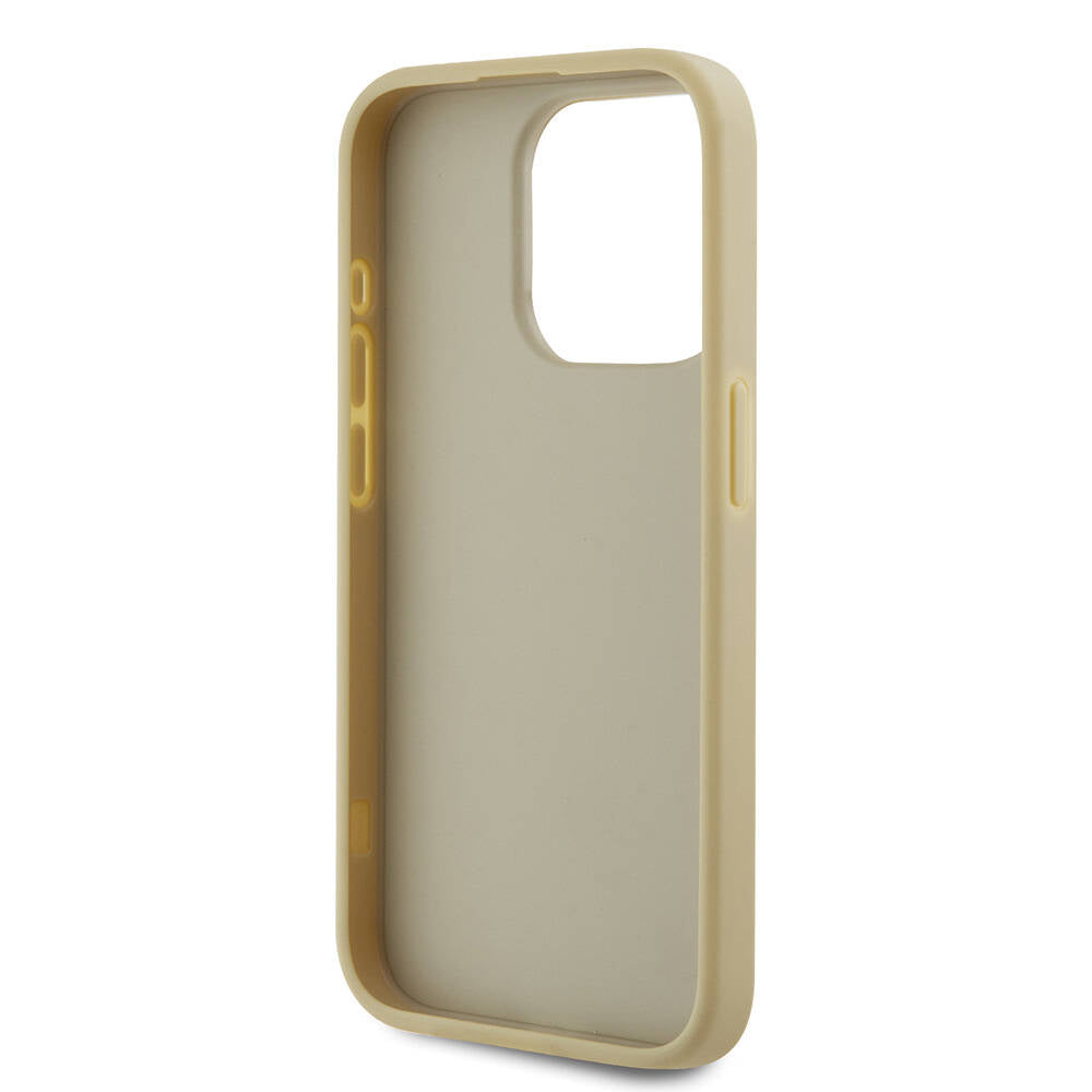 iPhone 15 Pro Kılıf Karl Lagerfeld Orijinal Lisanslı 3D KL Yazılı Tüylü Arka Yüzey Saffiano Rhinestones Kılıf