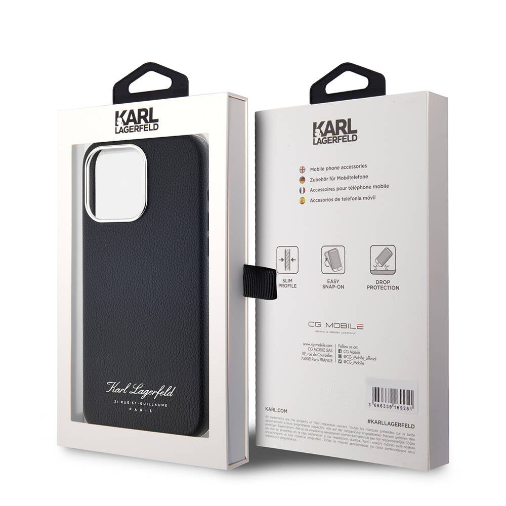 iPhone 15 Pro Kılıf Karl Lagerfeld Orijinal Lisanslı KL Yazılı Hotel Kılıf