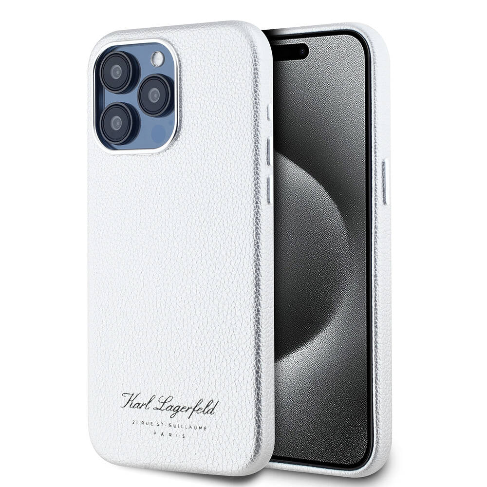 iPhone 15 Pro Kılıf Karl Lagerfeld Orijinal Lisanslı KL Yazılı Hotel Kılıf