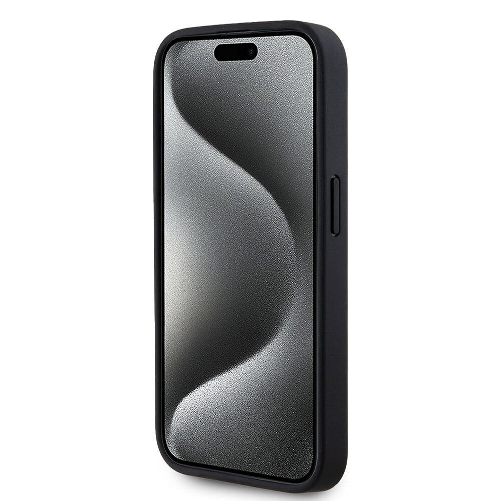 iPhone 15 Pro Kılıf Karl Lagerfeld Orijinal Lisanslı M-safe Şarj Özellikli KL Yazılı Hot Stamp Kılıf