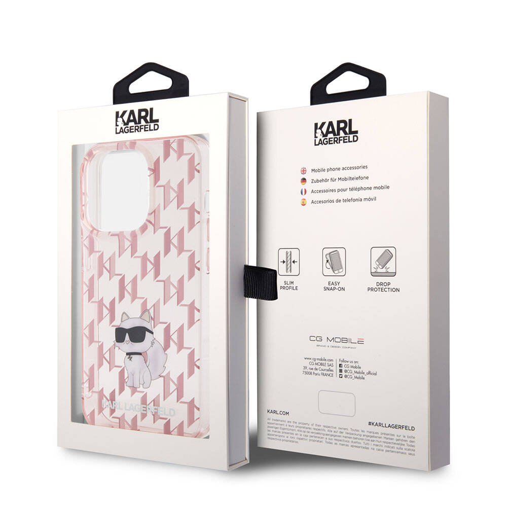 iPhone 15 Pro Kılıf Karl Lagerfeld IML C Monogram Orijinal Lisanslı Kılıf