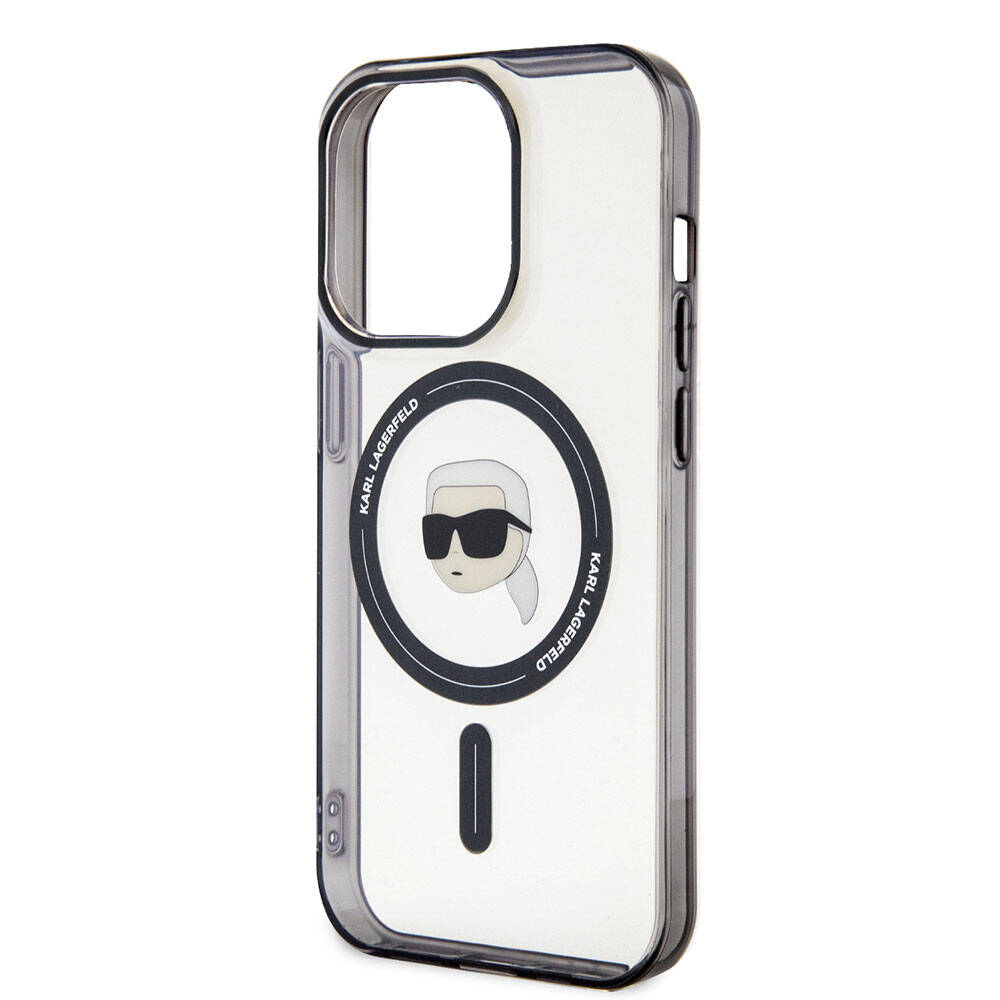 iPhone 15 Pro Kılıf Karl Lagerfeld M-safe Şarj Özellikli IML Karl Orijinal Lisanslı Kılıf
