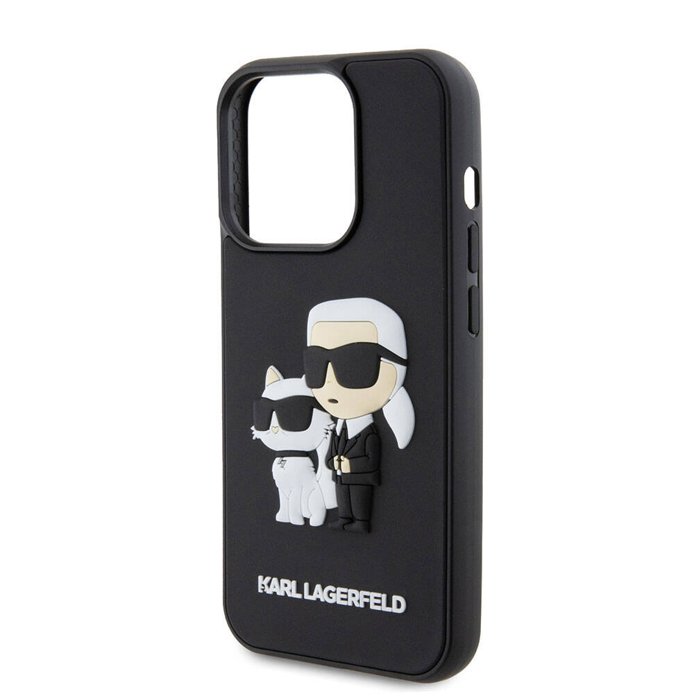 iPhone 15 Pro Kılıf Karl Lagerfeld Silikon 3D K&C Logo orijinal Lisanslı Kılıf