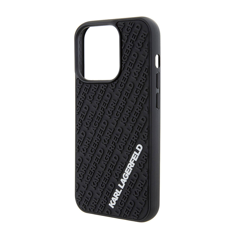 iPhone 15 Pro Kılıf Karl Lagerfeld Silikon 3D Multi Logo Orijinal Lisanslı Kılıf