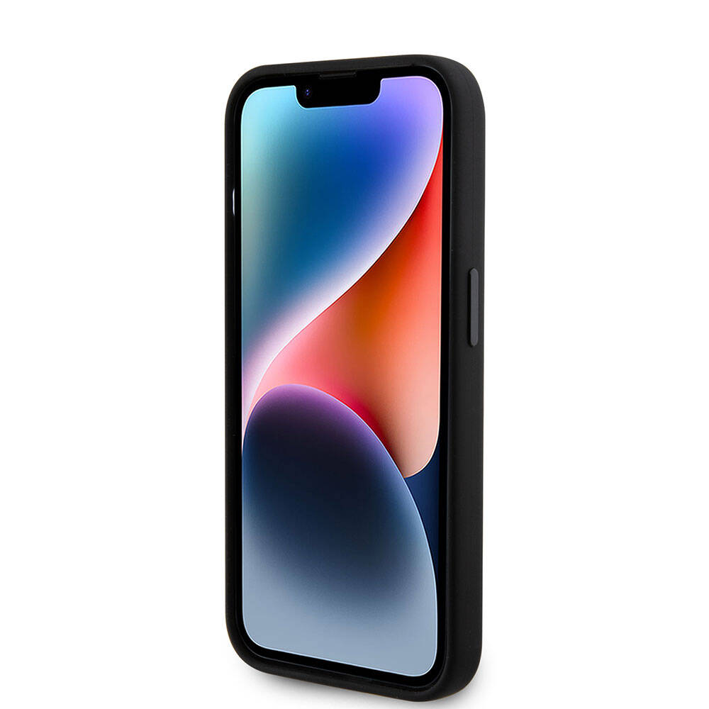 iPhone 15 Pro Kılıf Karl Lagerfeld Silikon İkonik Metal Logo Orijinal Lisanslı Kılıf