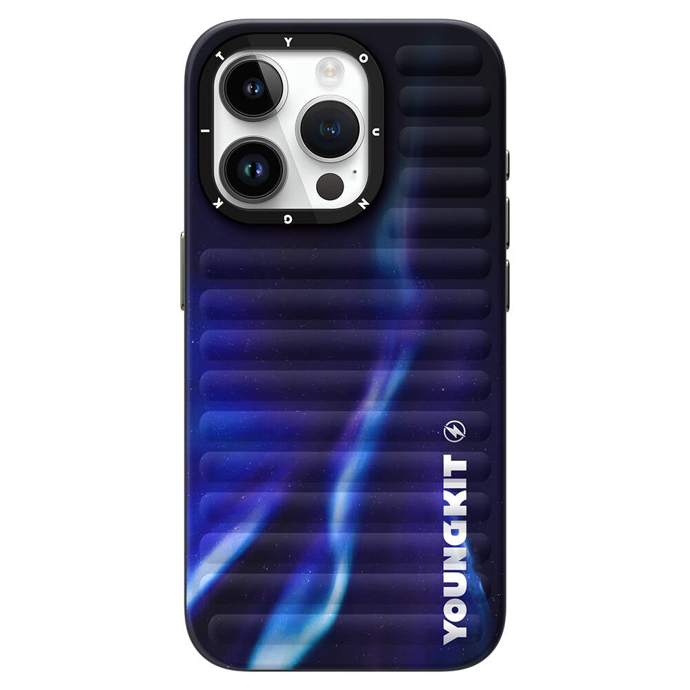 iPhone 15 Pro Kılıf Kuzey Işıkları Desenli Youngkit Aurora Serisi Kılıf