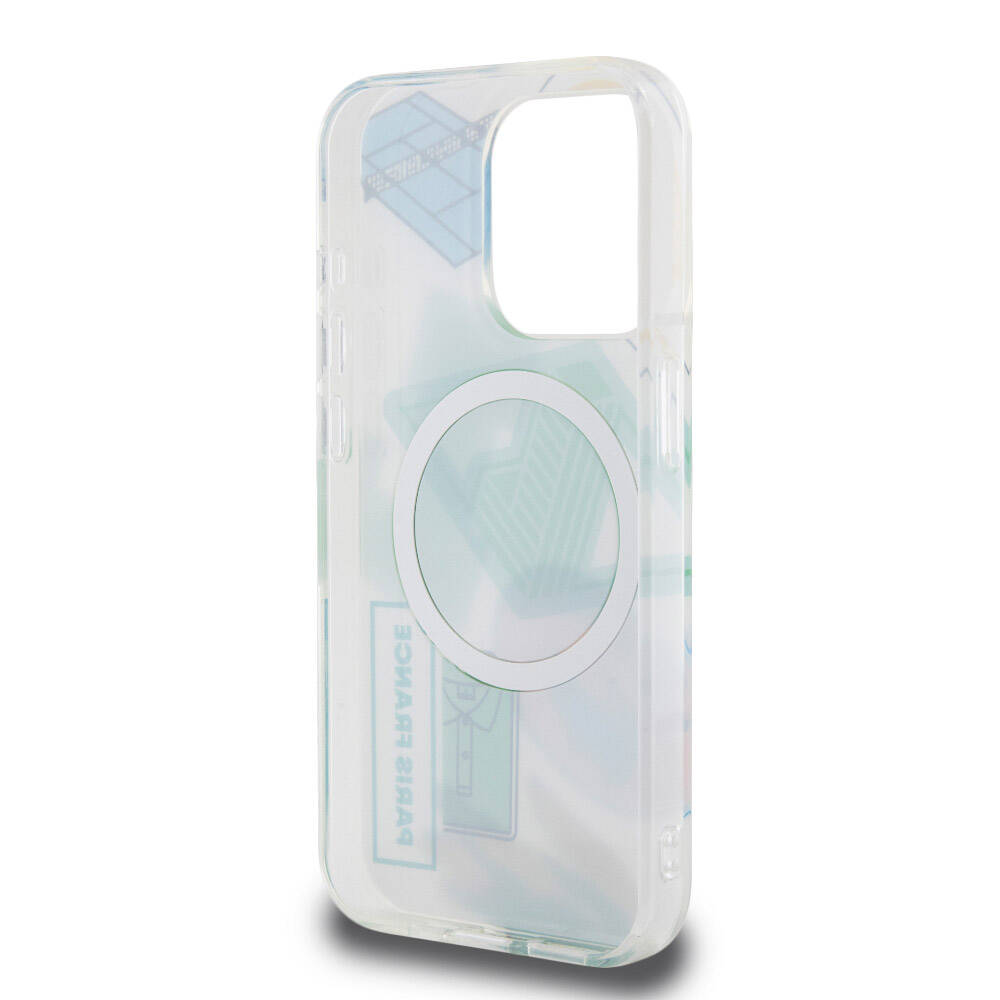 iPhone 15 Pro Kılıf Lacoste Orijinal Lisanslı M-safe Şarj Özellikli Çift Katmanlı Yamalar Desenli Kılıf