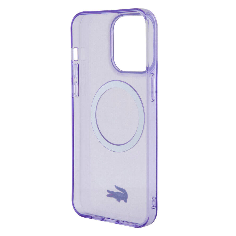 iPhone 15 Pro Kılıf Lacoste Orijinal Lisanslı M-safe Şarj Özellikli İkonik Timsah Logolu Hard Parme Kılıf