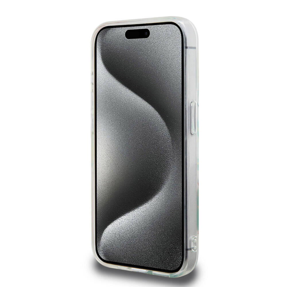 iPhone 15 Pro Kılıf Lacoste orijinal Lisanslı M-safe Şarj Özellikli Çift Katmanlı Yamalar Desenli Kılıf