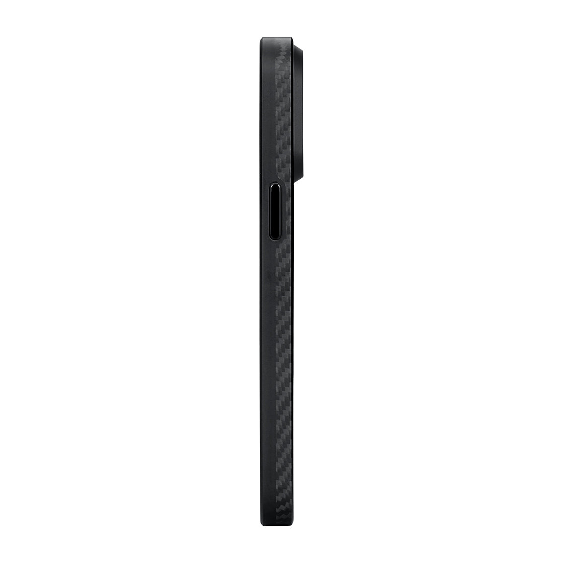 iPhone 15 Pro Kılıf M-safe Şarj Özellikli 1500D Aramid Karbon Fiber Pitaka Military-Grade Classic Serisi Black-Grey Twill Kılıf