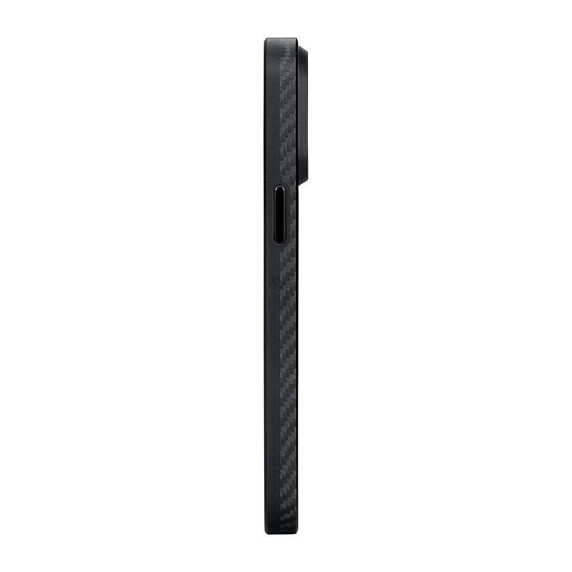 iPhone 15 Pro Kılıf M-safe Şarj Özellikli 1500D Aramid Karbon Fiber Pitaka Military-Grade Classic Serisi Black-Grey Twill Kılıf