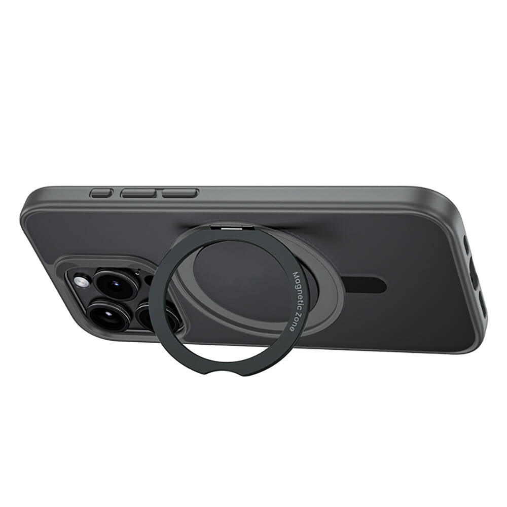 iPhone 15 Pro Kılıf M-safe Şarj Özellikli 360° Dönebilen Benks Pop Stand Kılıf