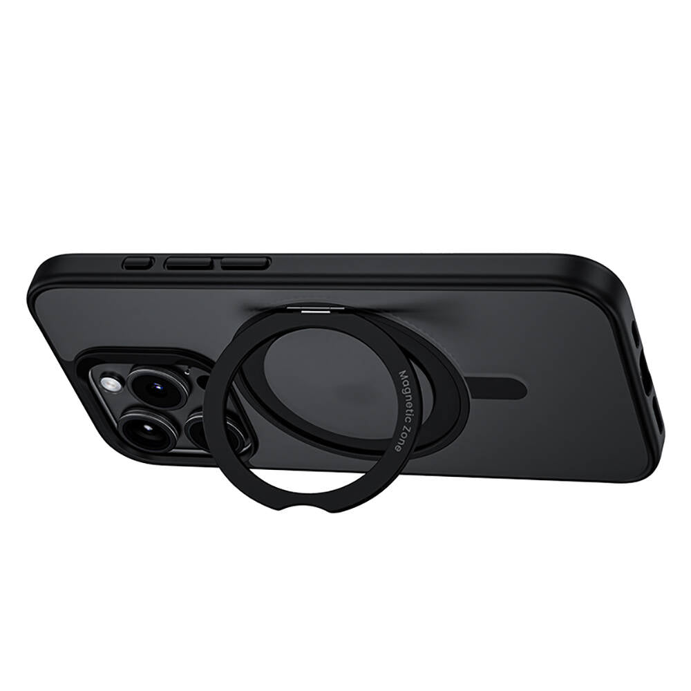iPhone 15 Pro Kılıf M-safe Şarj Özellikli 360° Dönebilen Benks Pop Stand Kılıf