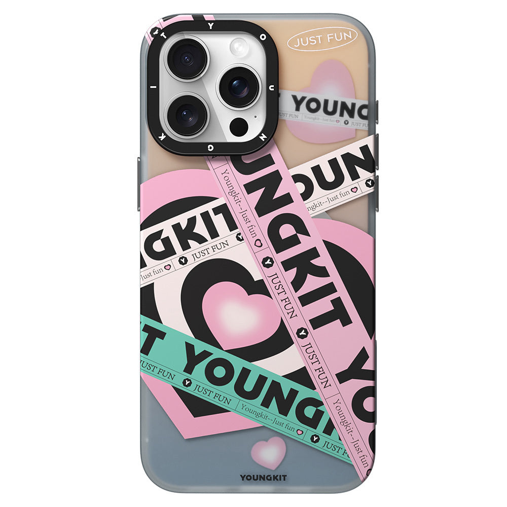 iPhone 15 Pro Kılıf M-safe Şarj Özellikli Airbagli Çift Katmanlı Youngkit Flipped Serisi Kılıf