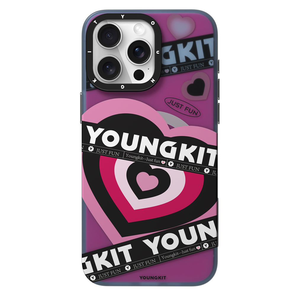 iPhone 15 Pro Kılıf M-safe Şarj Özellikli Airbagli Çift Katmanlı Youngkit Flipped Serisi Kılıf