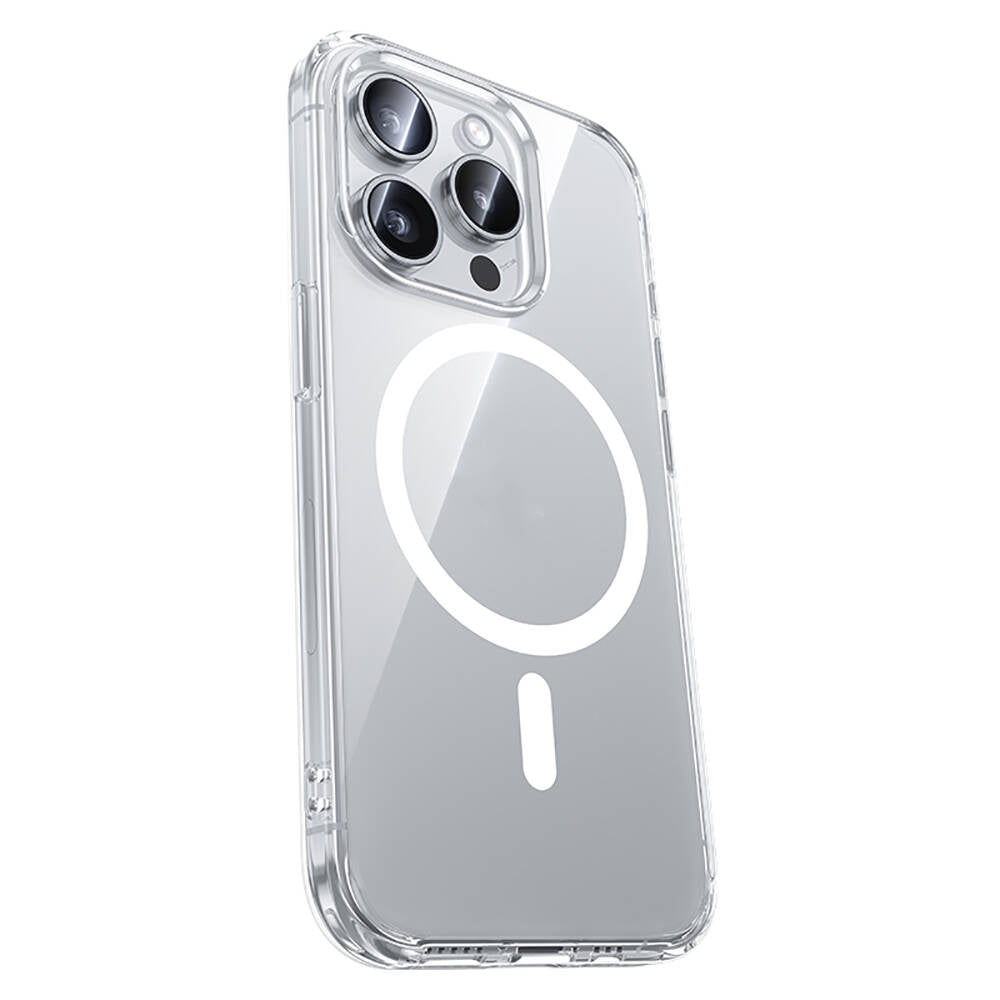 iPhone 15 Pro Kılıf M-safe Şarj Özellikli Airbagli Şeffaf Benks LucentPro Serisi Kılıf