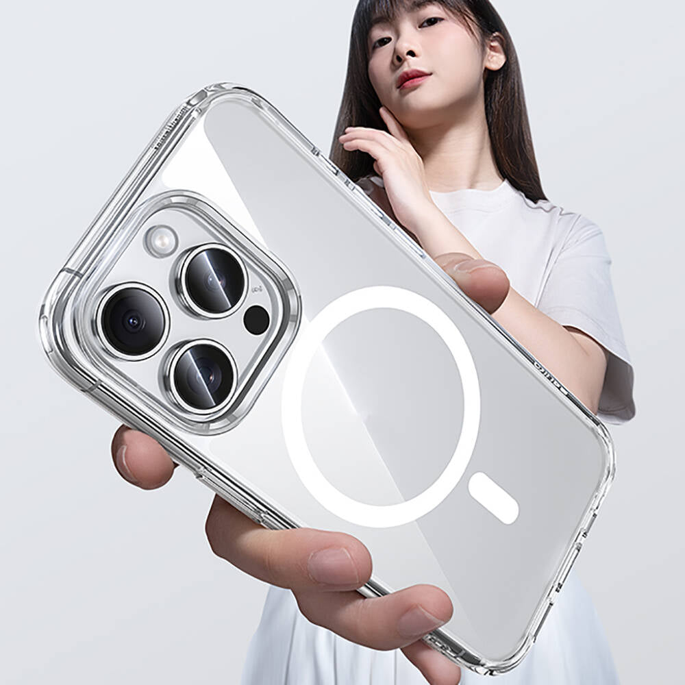 iPhone 15 Pro Kılıf M-safe Şarj Özellikli Airbagli Şeffaf Benks LucentPro Serisi Kılıf