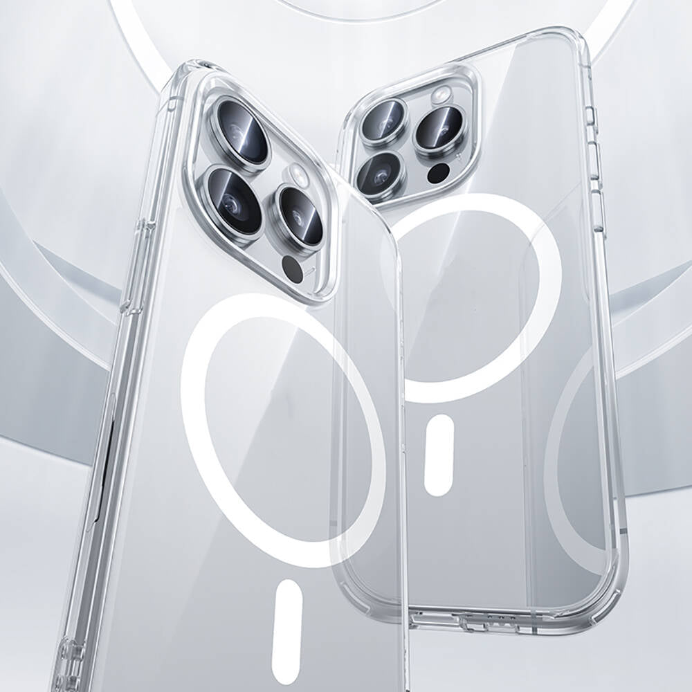 iPhone 15 Pro Kılıf M-safe Şarj Özellikli Airbagli Şeffaf Benks LucentPro Serisi Kılıf