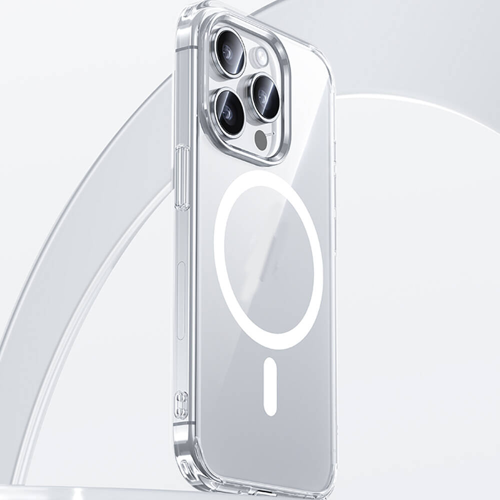 iPhone 15 Pro Kılıf M-safe Şarj Özellikli Airbagli Şeffaf Benks LucentPro Serisi Kılıf