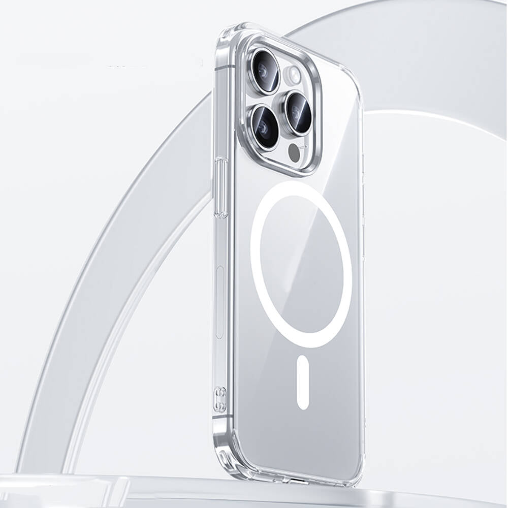 iPhone 15 Pro Kılıf M-safe Şarj Özellikli Airbagli Şeffaf Benks LucentPro Serisi Kılıf